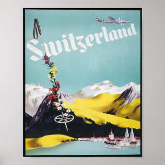 Schweiz Vintage Travel Poster