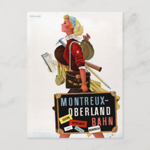 Schweiz Vintage Travel Poster Postkarte