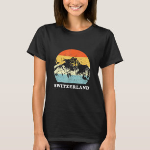 Schweiz Vintager Bergurlaub T-Shirt