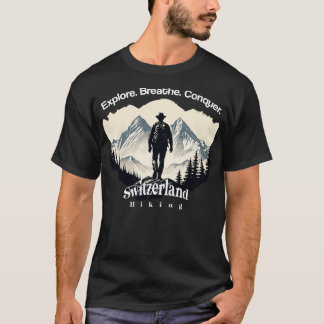 Schweiz Wandern Erkundung Attraktionen Eros Bendat T-Shirt
