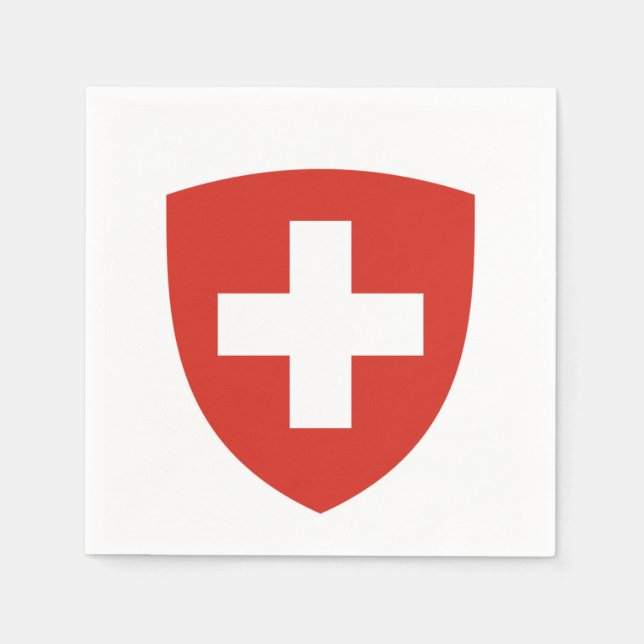 Schweiz Wappen Serviette (Vorderseite)