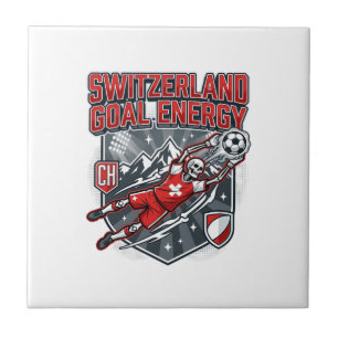 Schweiz Ziel Energie Skelett Stürmer Nationen B Fliese