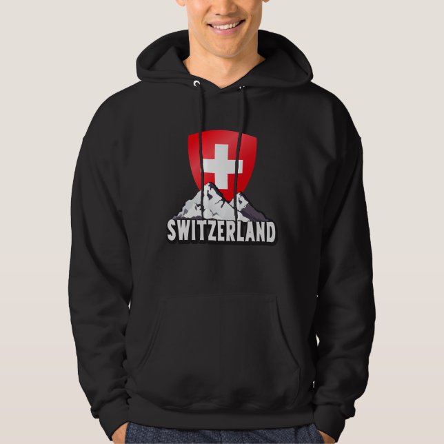 Schweiz Zuhause bis Helvetia Berge Schweiz Hoodie (Vorderseite)