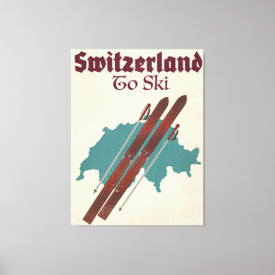 Schweiz zum Skifahren Leinwanddruck