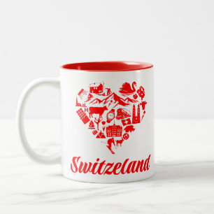 Schweiz Zweifarbige Tasse