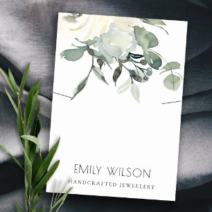SCHWEIZENDE, WEISSE FLORALBUNCHENANZEIGE VISITENKARTE