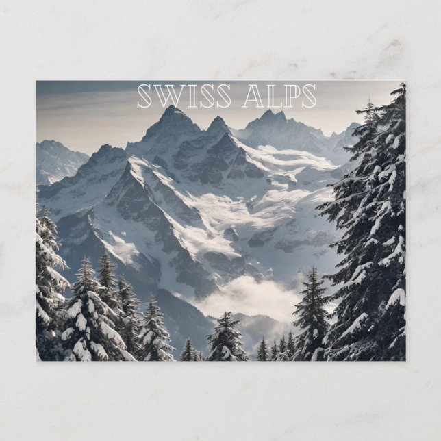 Schweizer Alpen (7) Postkarte (Vorderseite)