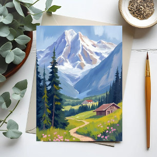 Schweizer Alpen Berghang Schweiz Reise Postkarte