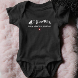 Schweizer Alpen   Eiger Mönch & Jungfrau   Baby Bo Strampler