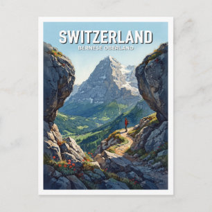 Schweizer Alpen, Eiger Trail Grindelwald Schweiz Postkarte