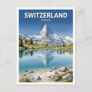 Schweizer Alpen, Five Lakes Trail Zermatt Schweiz Postkarte