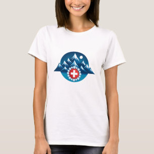 Schweizer Alpen-Illustration T-Shirt