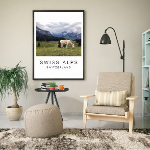 Schweizer Alpen Kuh Schweiz Reisefotografie Poster