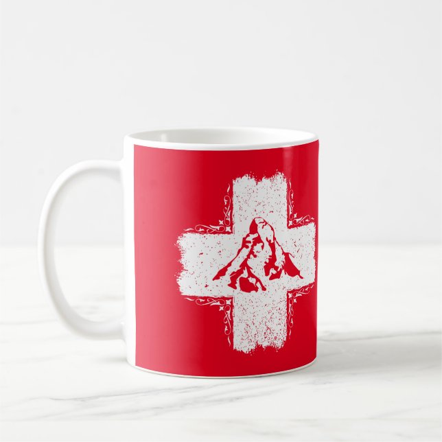 Schweizer Alpen Matterhorn - Schweiz Kaffeetasse (Links)