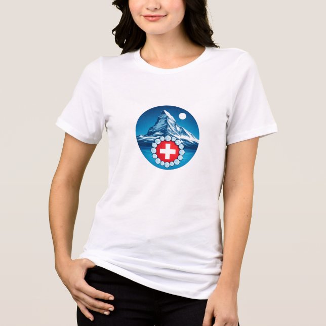 Schweizer Alpen - Matterhorn  Tri-Blend Shirt (Vorderseite)