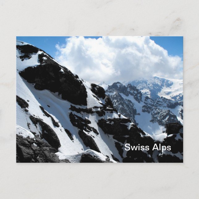 Schweizer Alpen Postkarte (Vorderseite)