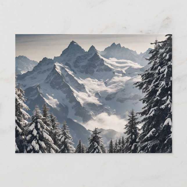 Schweizer Alpen Postkarte (Vorderseite)