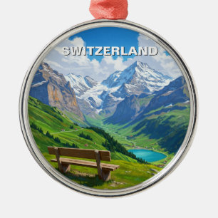 Schweizer Alpen Schweiz Reise Ornament Aus Metall