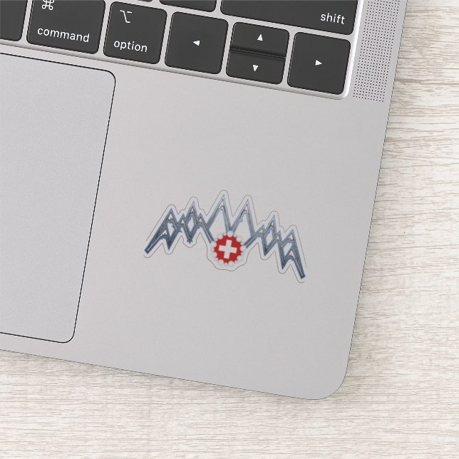 Schweizer Alpen Vinyl Sticker (Ausschnitt)