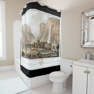 Schweizer Alpen-Wildnis-Wasserfall-Duschvorhang Duschvorhang