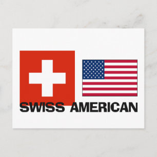 Schweizer Amerikaner Postkarte