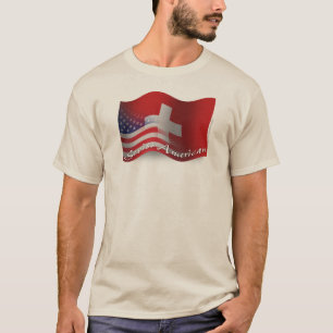 Schweizer-Amerikanische wellenartig bewegende T-Shirt