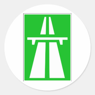 Schweizer Autobahnzeichen Runder Aufkleber