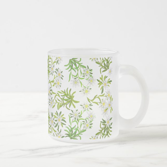 Schweizer BergEdelweiss Blumen-mattierte Tasse (Rechts)