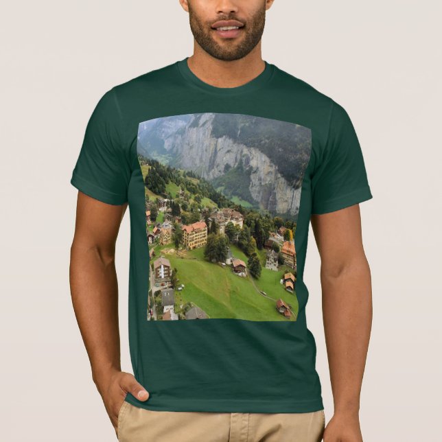Schweizer Bilder - Wengen von Mannlichen T-Shirt (Vorderseite)
