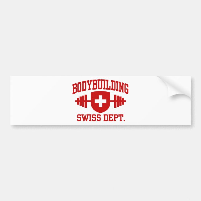 Schweizer Bodybuilding Autoaufkleber (Vorne)