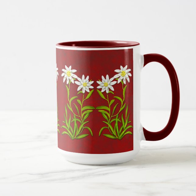Schweizer Edelweiss Blumen-Tasse Tasse (Rechts)