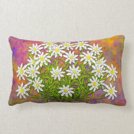 Schweizer Edelweiss Blumenlumbar-Kissen Lendenkissen