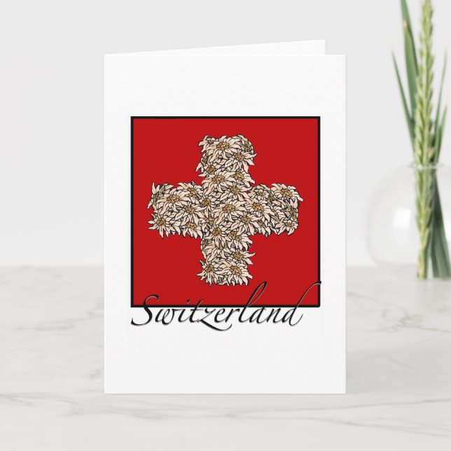 Schweizer Edelweiss Cross Karte (Vorderseite)