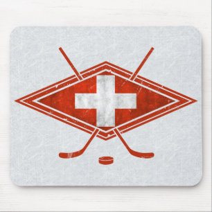 Schweizer Eishockey-Flag Schweiz Mousepad