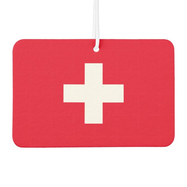 Schweizer Flagge Autolufterfrischer (Vorderseite)