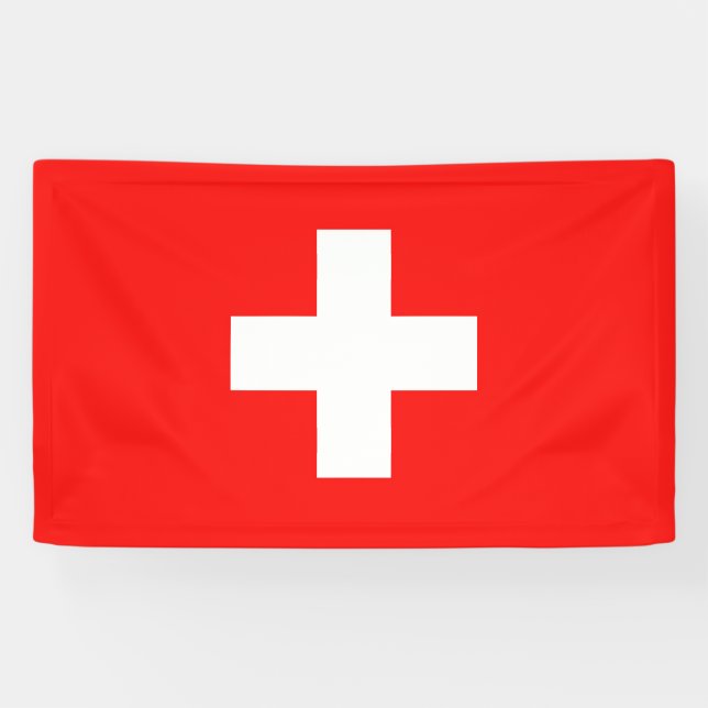 Schweizer Flagge Banner (Horizontal)