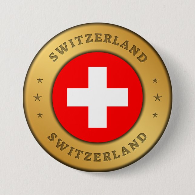 Schweizer Flagge Button (Vorderseite)