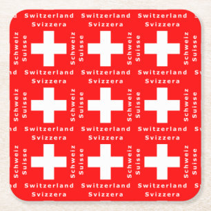 Schweizer Flagge die Schweiz Schweiz Suisse Rechteckiger Pappuntersetzer