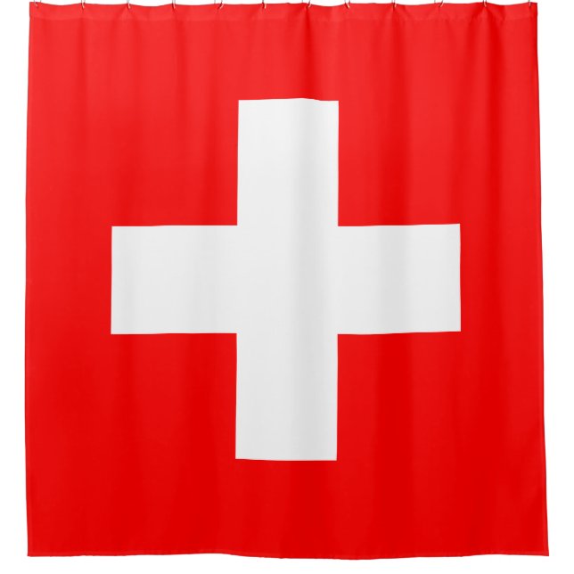 Schweizer Flagge Duschvorhang (Vorderseite)
