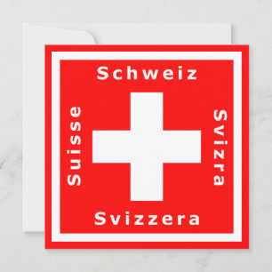 Schweizer Flagge Einladung zu einem Schweizer Them