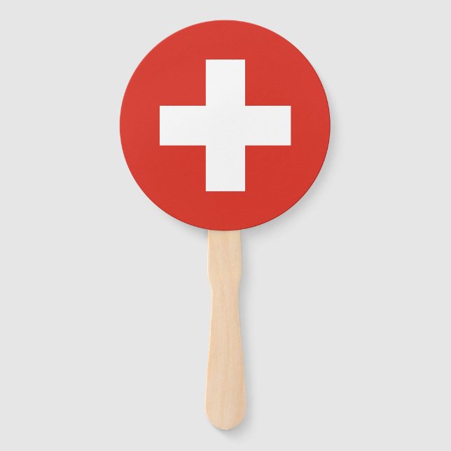 Schweizer Flagge Fächer (Vorderseite)