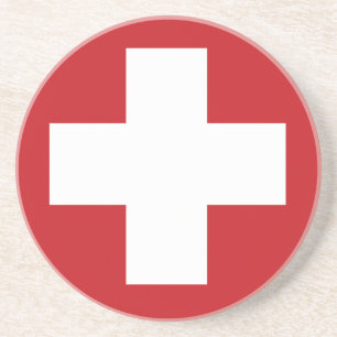 Schweizer Flagge Getränkeuntersetzer