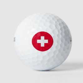 Schweizer Flagge Golfball