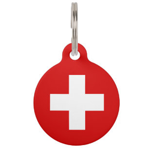 Schweizer Flagge Haustiermarke