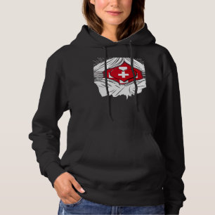Schweizer Flagge Heimat der Schweiz Hoodie