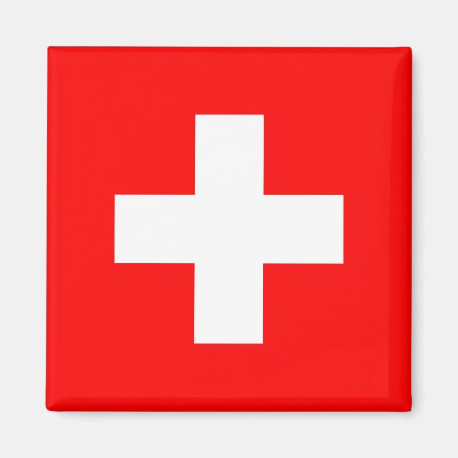Schweizer Flagge Magnet (Vorne)