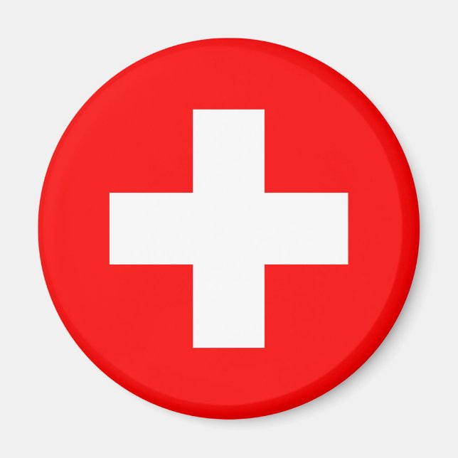Schweizer Flagge Magnet (Vorne)