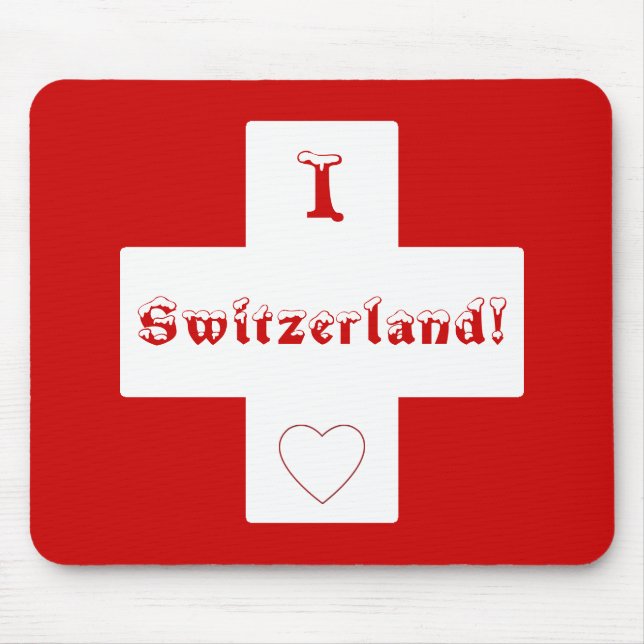 Schweizer Flagge Mousepad (Vorne)