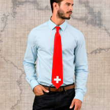 Schweizer Flagge Neck Tie / Schweiz Geschäftsmode