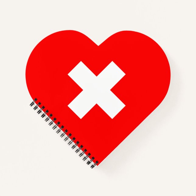 Schweizer Flagge Notizbuch (Vorderseite)